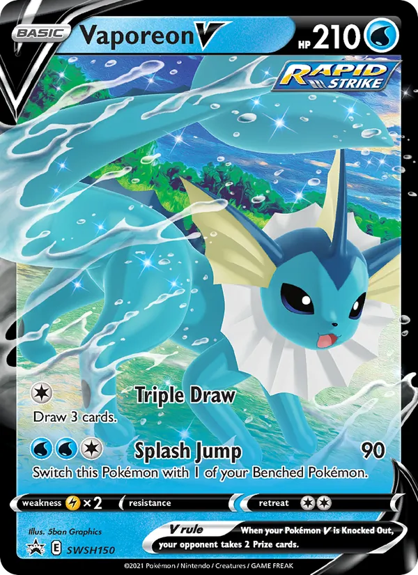 Vaporeon V - SWSH Black Star Promos Pokemon Card