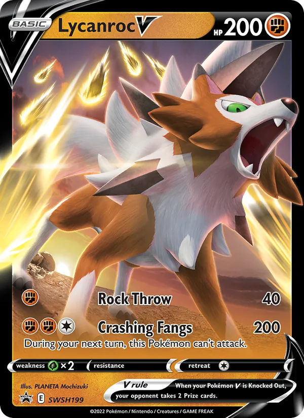 Lycanroc V - SWSH Black Star Promos Pokemon Card
