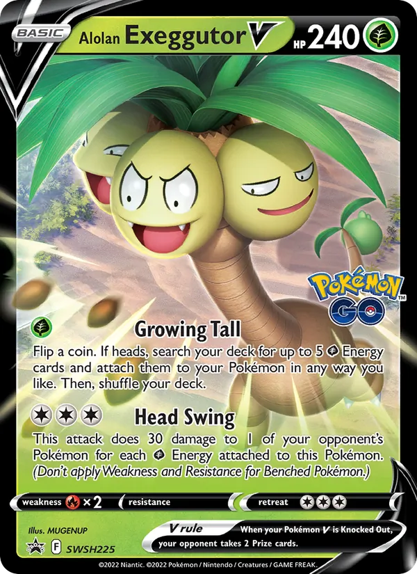 Alolan Exeggutor V - SWSH Black Star Promos Pokemon Card