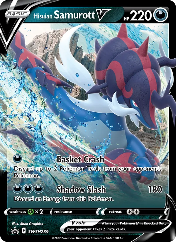 Hisuian Samurott V - SWSH Black Star Promos Pokemon Card