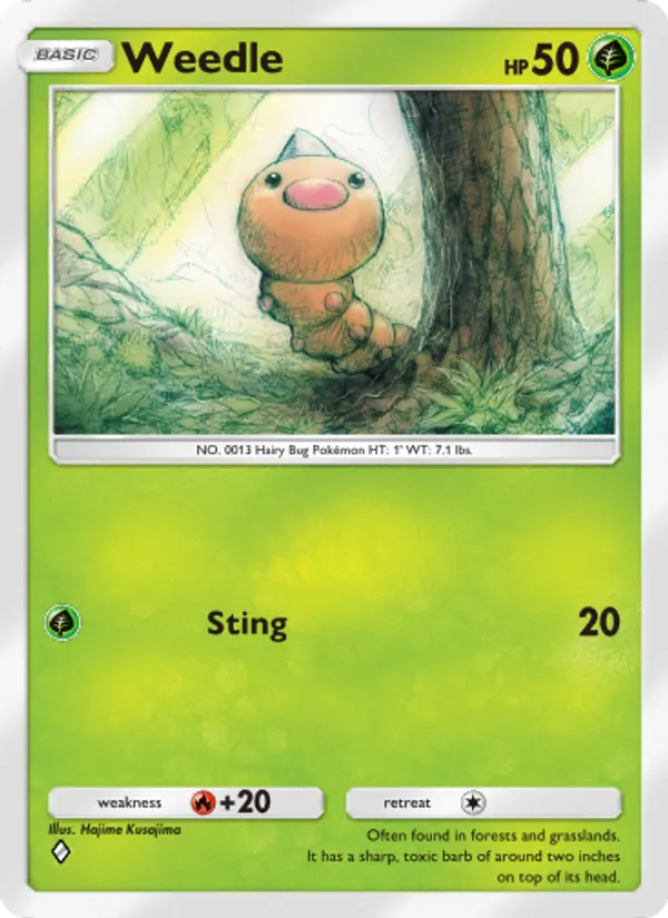 Weedle - Genetic Apex Pokemon Card