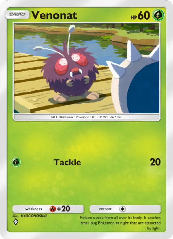 Venonat - Genetic Apex Pokemon Card