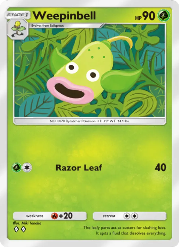 Weepinbell - Genetic Apex Pokemon Card