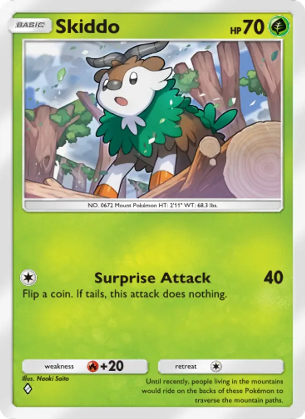 Skiddo - Genetic Apex Pokemon Card