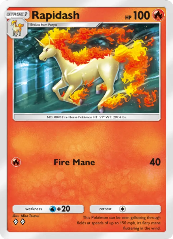 Rapidash - Genetic Apex Pokemon Card