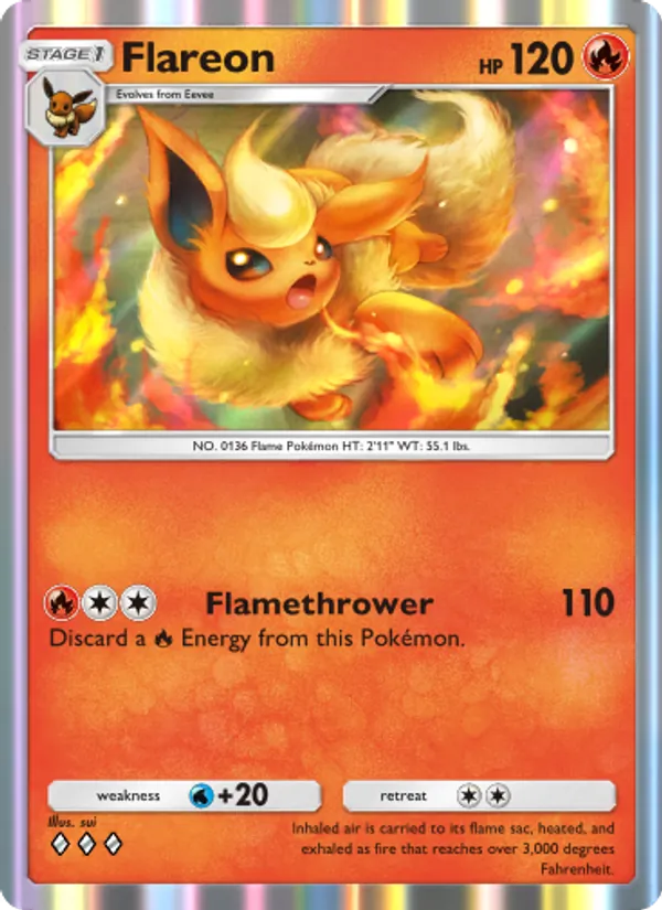 Flareon - Genetic Apex Pokemon Card