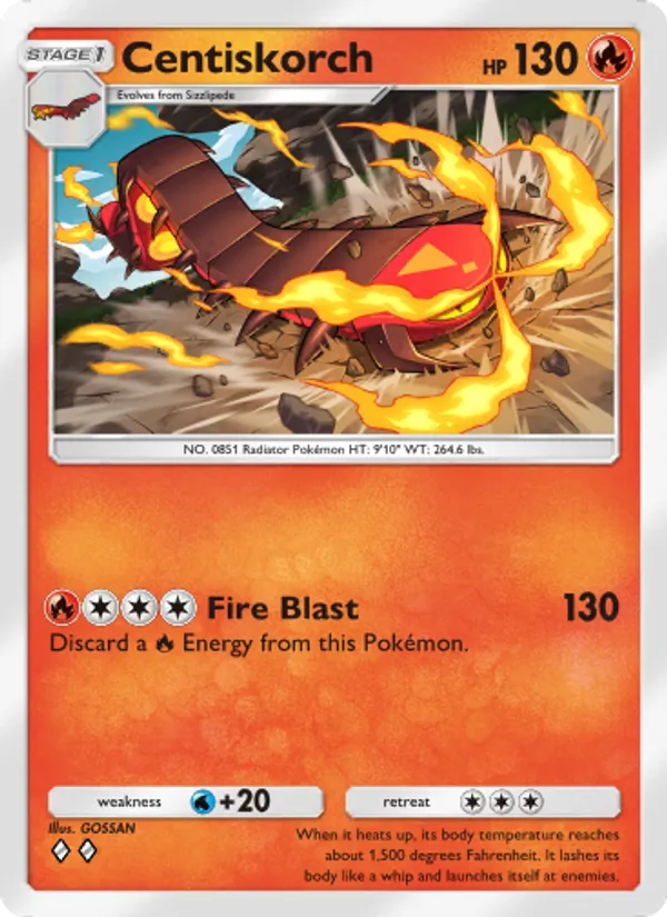 Centiskorch - Genetic Apex Pokemon Card