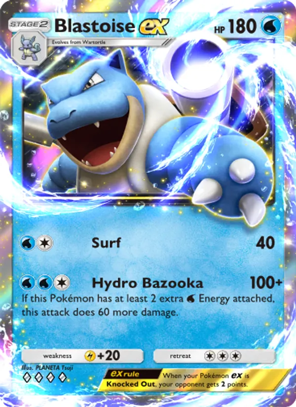 Blastoise ex - Genetic Apex Pokemon Card