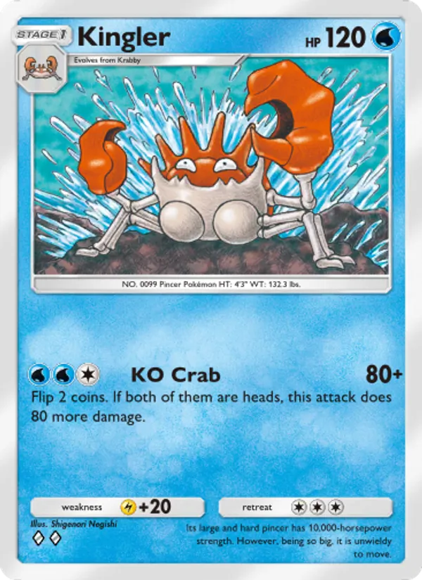 Kingler - Genetic Apex Pokemon Card
