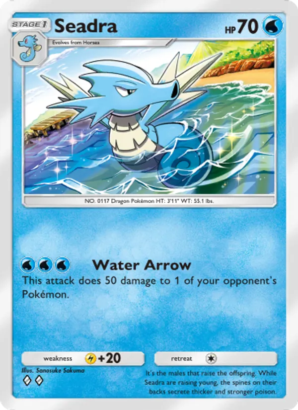 Seadra - Genetic Apex Pokemon Card