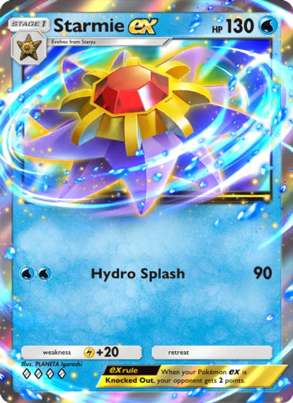 Starmie ex - Genetic Apex Pokemon Card