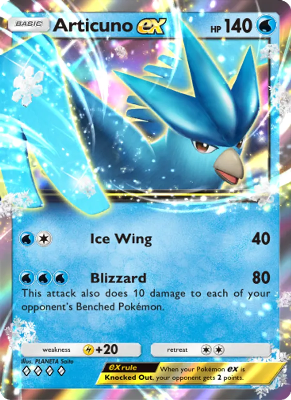 Articuno ex - Genetic Apex Pokemon Card