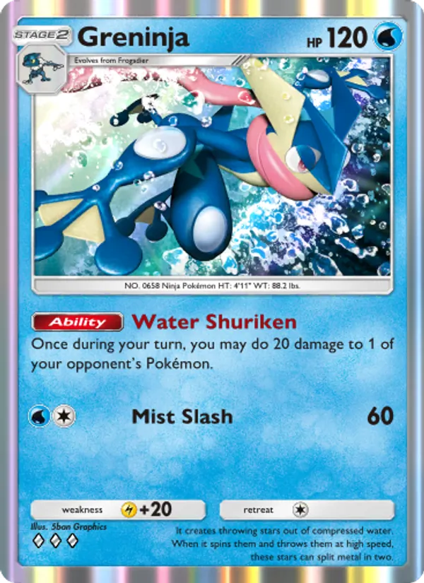 Greninja - Genetic Apex Pokemon Card