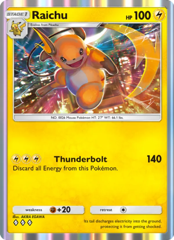 Raichu - Genetic Apex Pokemon Card