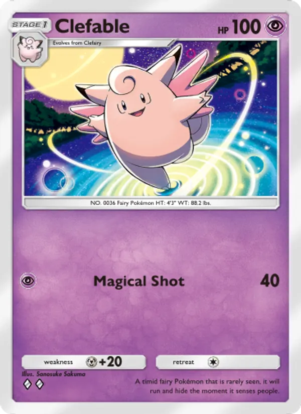 Clefable - Genetic Apex Pokemon Card