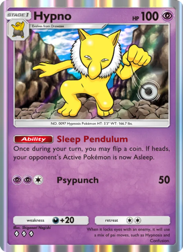 Hypno - Genetic Apex Pokemon Card