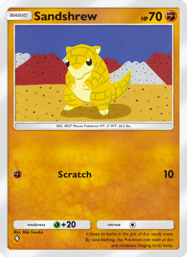 Sandshrew - Genetic Apex Pokemon Card