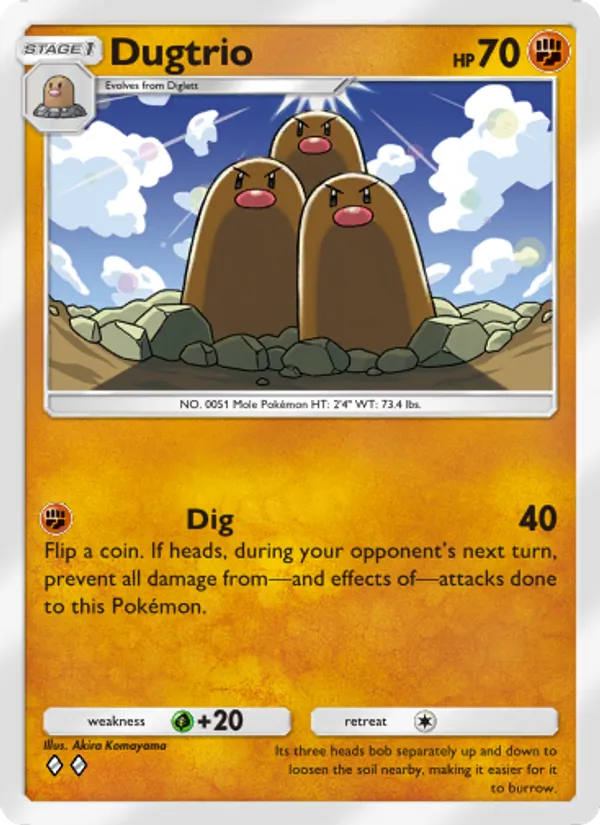 Dugtrio - Genetic Apex Pokemon Card