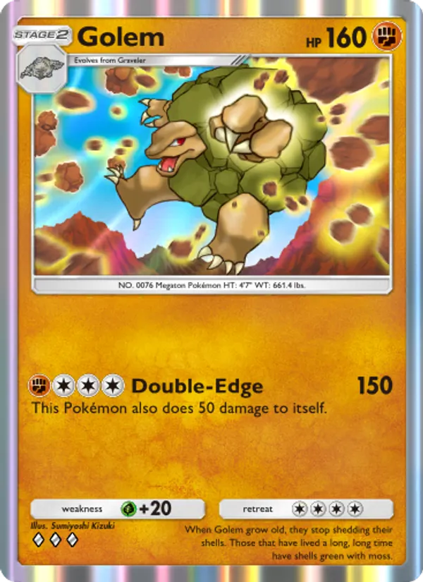 Golem - Genetic Apex Pokemon Card