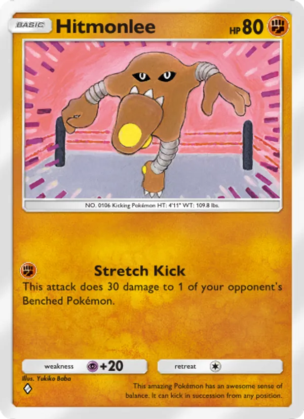 Hitmonlee - Genetic Apex Pokemon Card