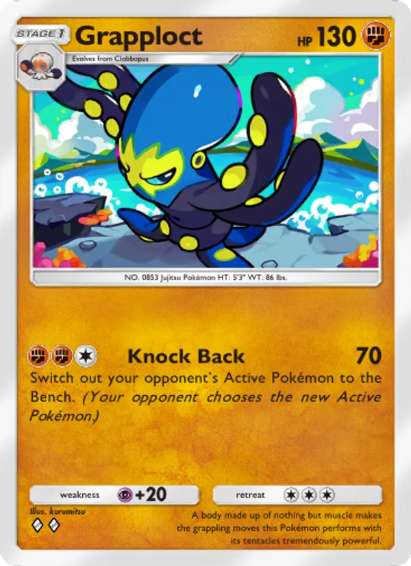 Grapploct - Genetic Apex Pokemon Card