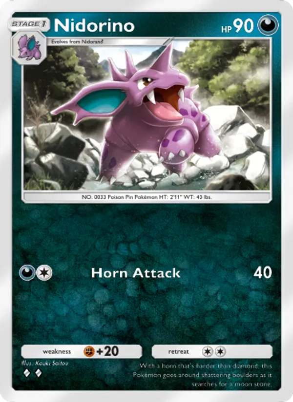 Nidorino - Genetic Apex Pokemon Card