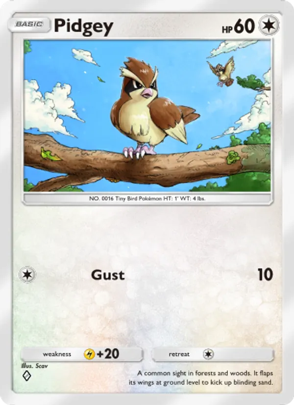 Pidgey - Genetic Apex Pokemon Card