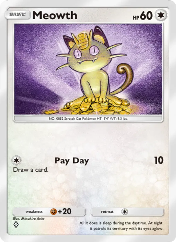 Meowth - Genetic Apex Pokemon Card
