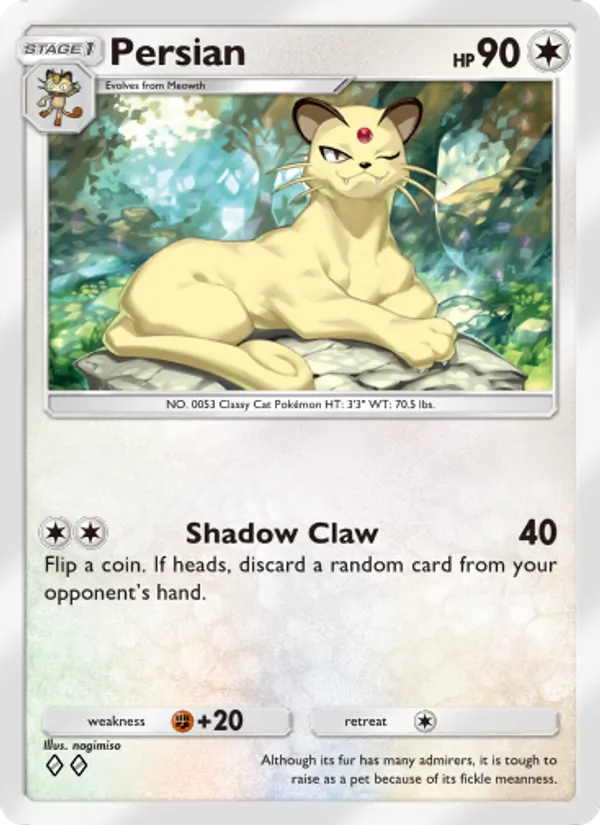 Persian - Genetic Apex Pokemon Card