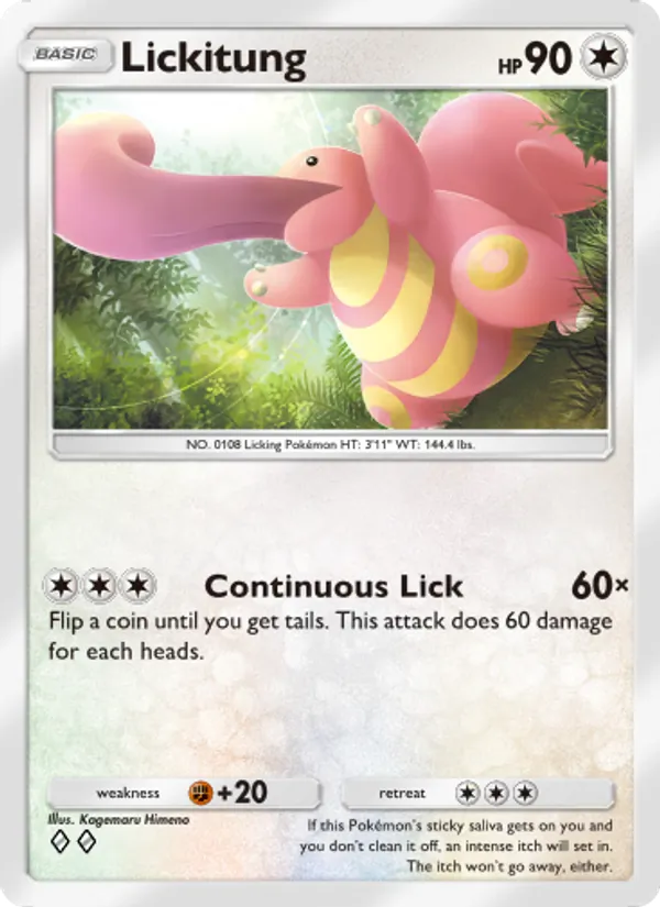 Lickitung - Genetic Apex Pokemon Card