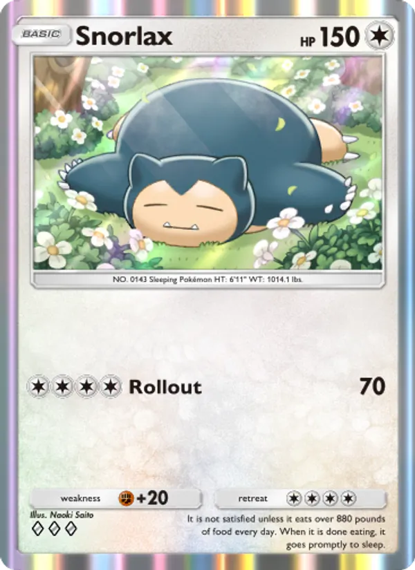 Snorlax - Genetic Apex Pokemon Card