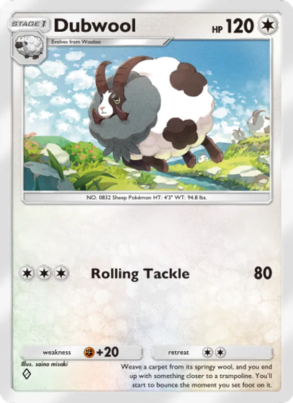 Dubwool - Genetic Apex Pokemon Card