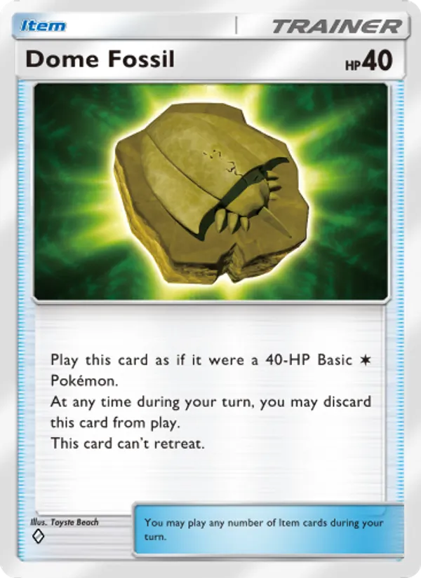 Dome Fossil - Genetic Apex Pokemon Card
