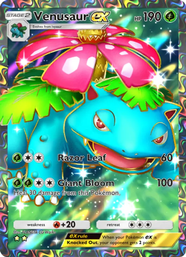 Venusaur ex - Genetic Apex Pokemon Card