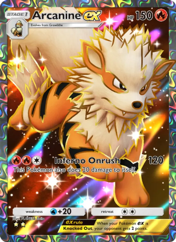 Arcanine ex - Genetic Apex Pokemon Card