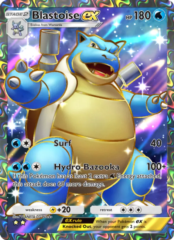 Blastoise ex - Genetic Apex Pokemon Card