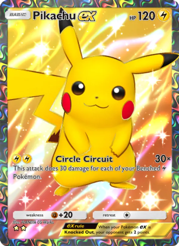 Pikachu ex - Genetic Apex Pokemon Card