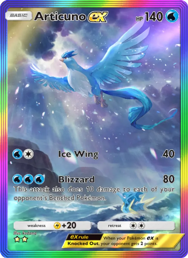 Articuno ex - Genetic Apex Pokemon Card