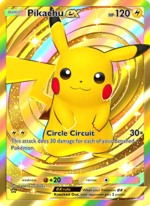 Pikachu ex - Genetic Apex Pokemon Card