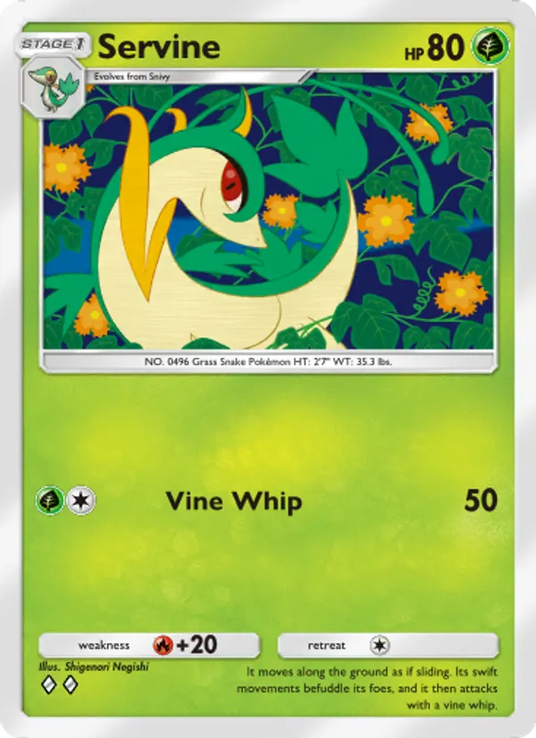 Servine - Mythical Island Pokemon Card