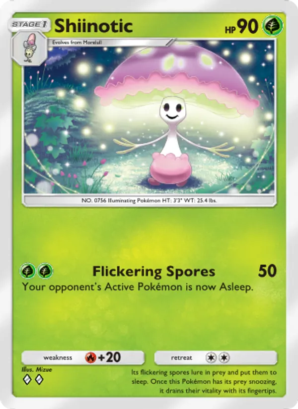 Shiinotic - Mythical Island Pokemon Card