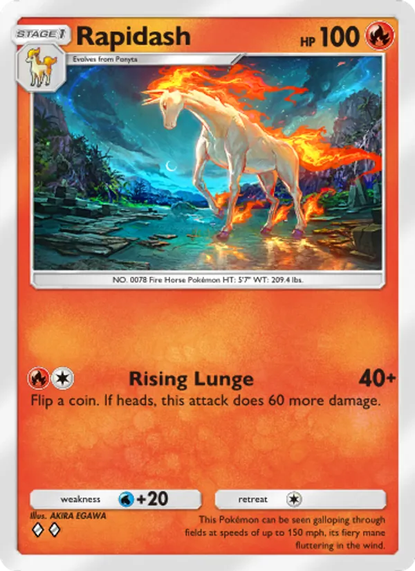Rapidash - Mythical Island Pokemon Card