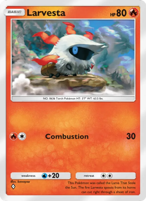 Larvesta - Mythical Island Pokemon Card