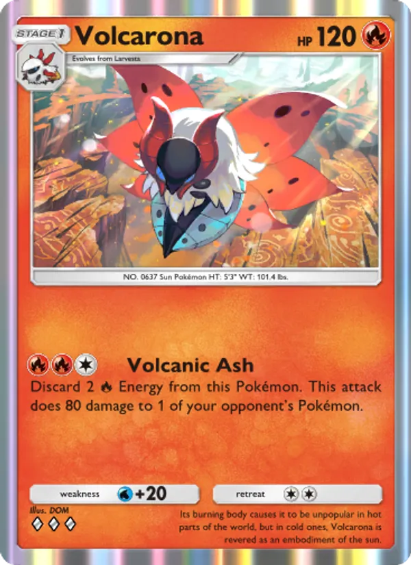 Volcarona - Mythical Island Pokemon Card