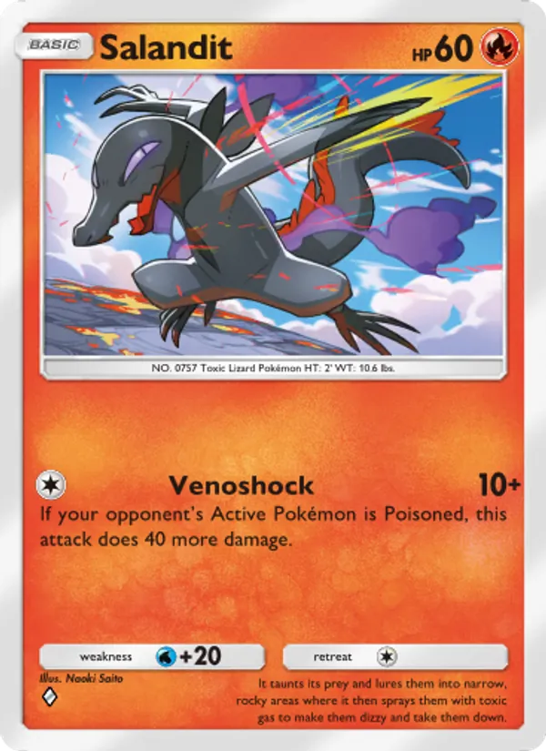 Salandit - Mythical Island Pokemon Card