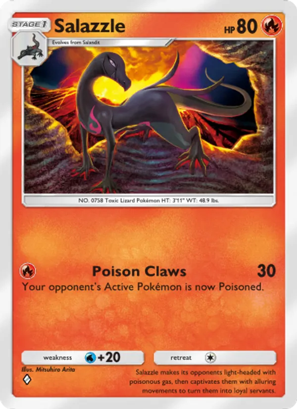 Salazzle - Mythical Island Pokemon Card
