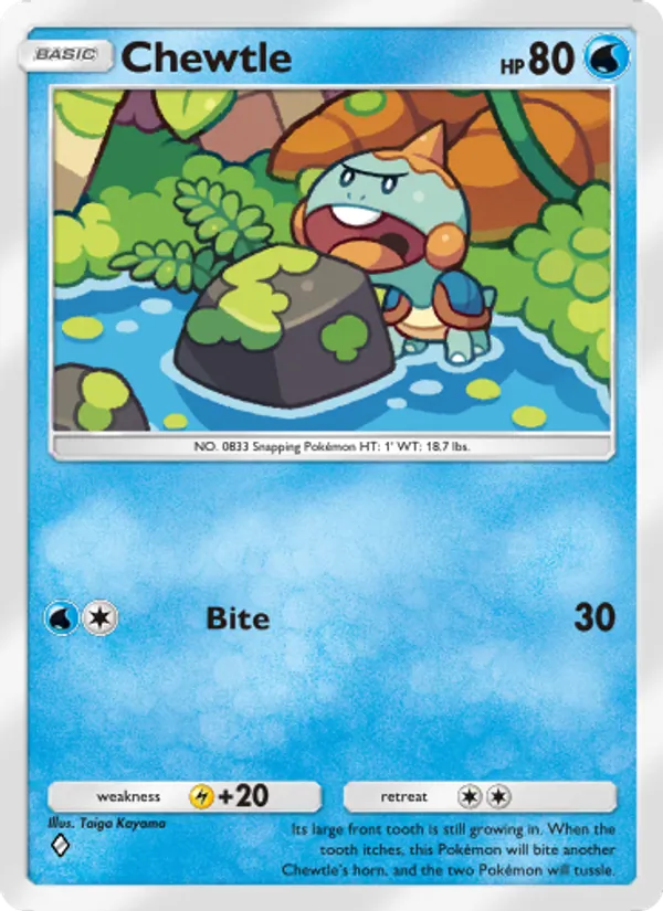 Chewtle - Mythical Island Pokemon Card