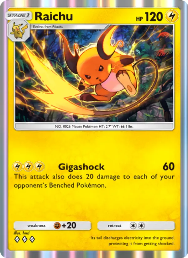 Raichu - Mythical Island Pokemon Card