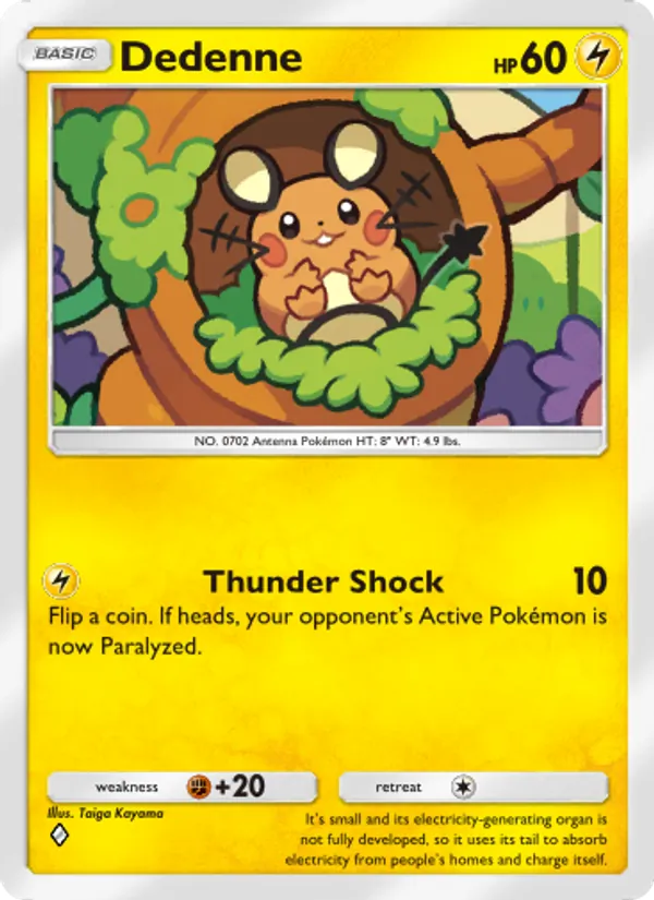 Dedenne - Mythical Island Pokemon Card