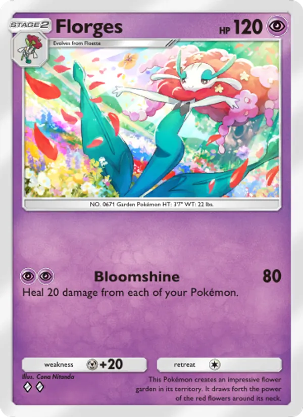 Florges - Mythical Island Pokemon Card
